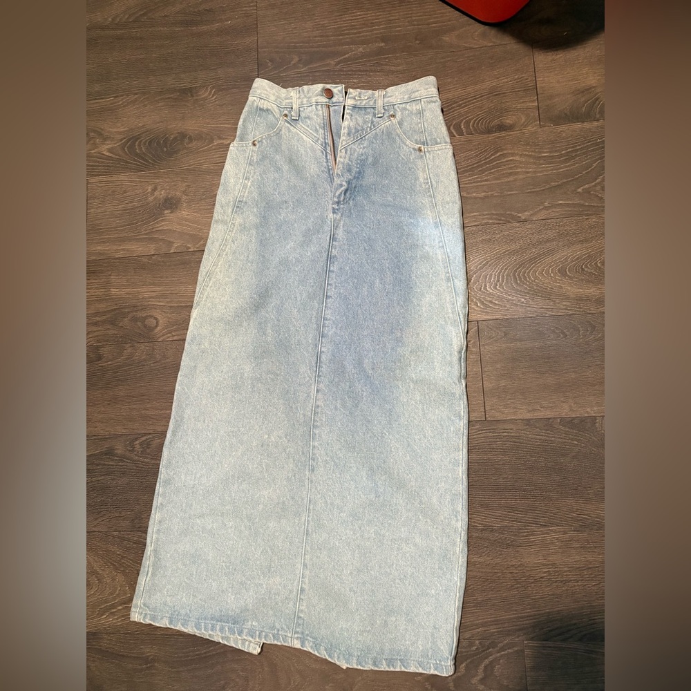Vintage roughrider bareback denim skirt